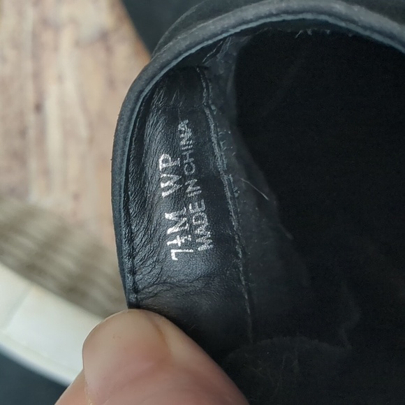 LINEA Paola black white wedge platform shoes size 7.5M - Picture 7 of 7